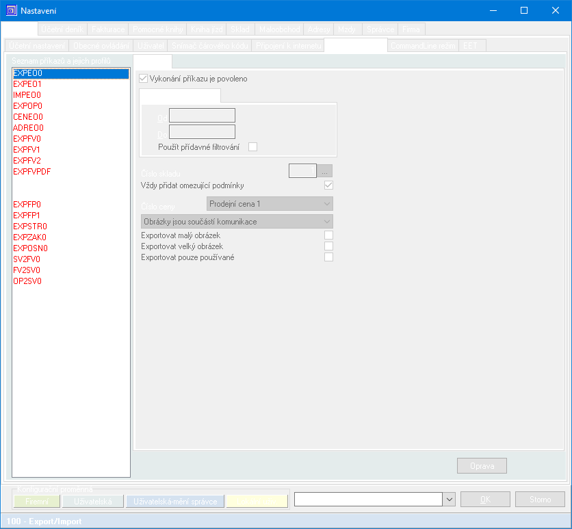 Modul API - Autonomní režim a Commandline režim