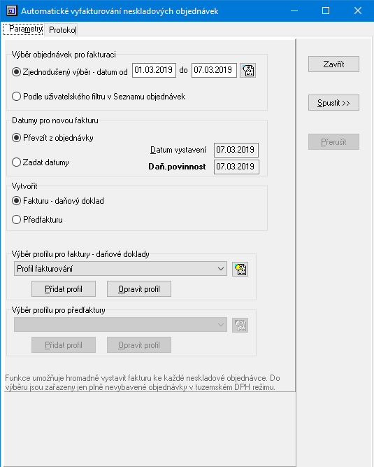 Automatizace fakturace