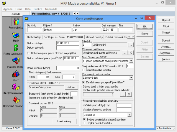 Mzdy a personalistika